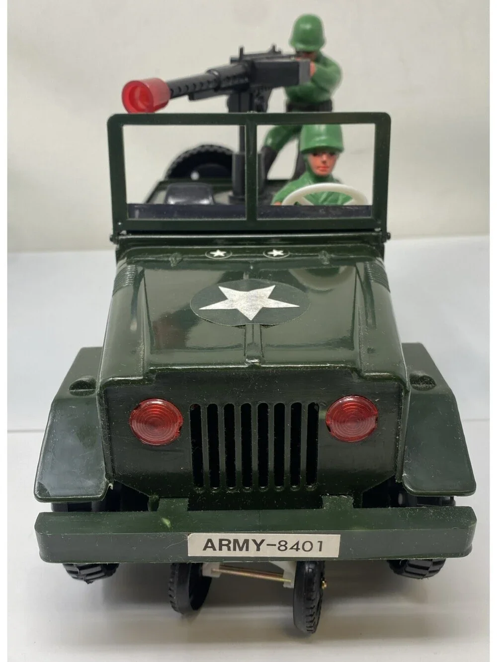 Rare Vintage Toy Army Jeep M-8401 Battery Operated 12” Long